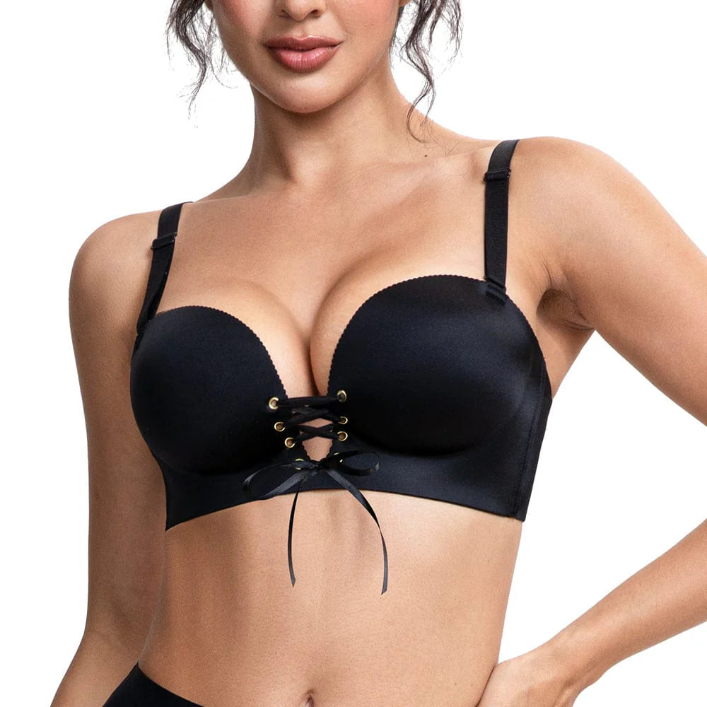"Add Two Cups" INSTANT Coquette Push Up Bra Padded Wireless Bralette